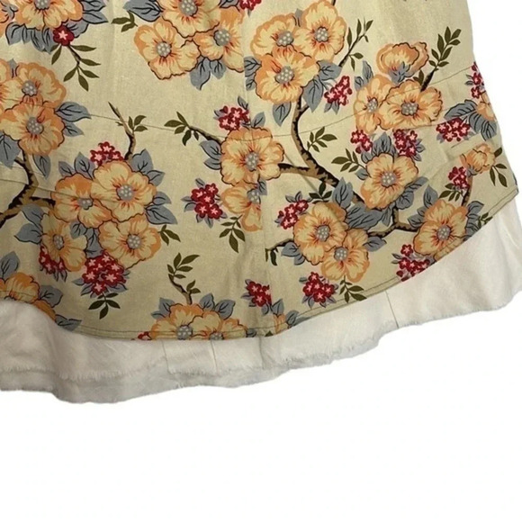 Handmade Floral Skirt w/a Vintage Looking Print - Picture 4 of 5